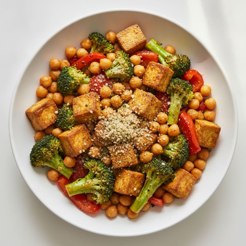 Roasted Vegetable and Chickpea Bowl