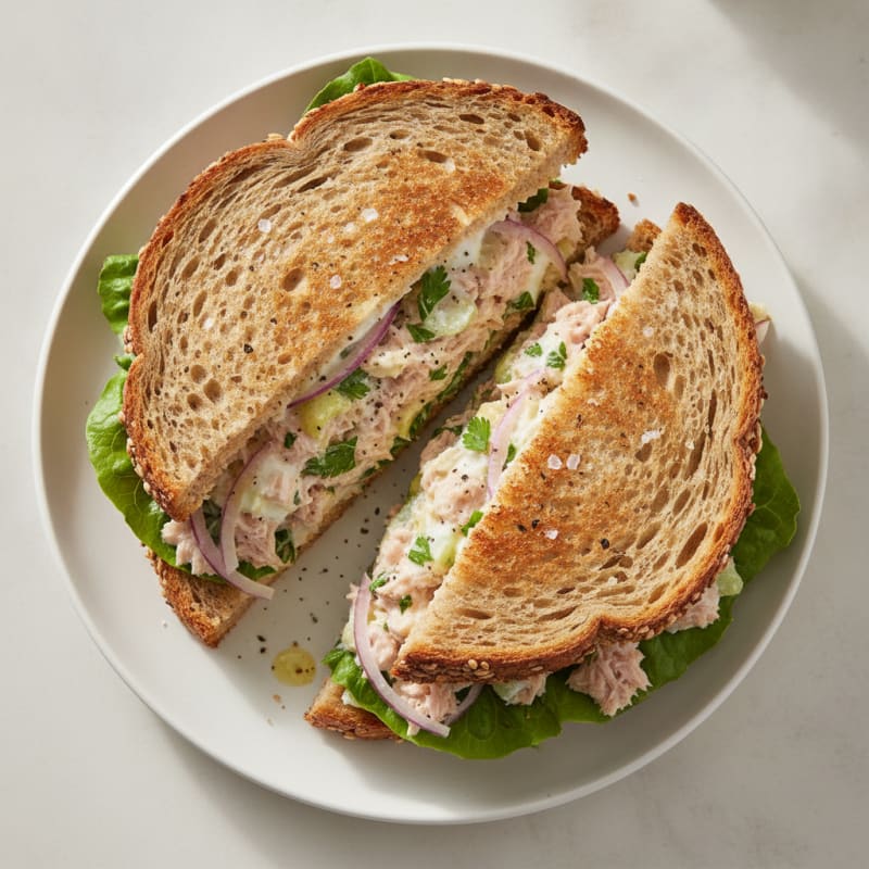 Mediterranean Tuna Salad Sandwich