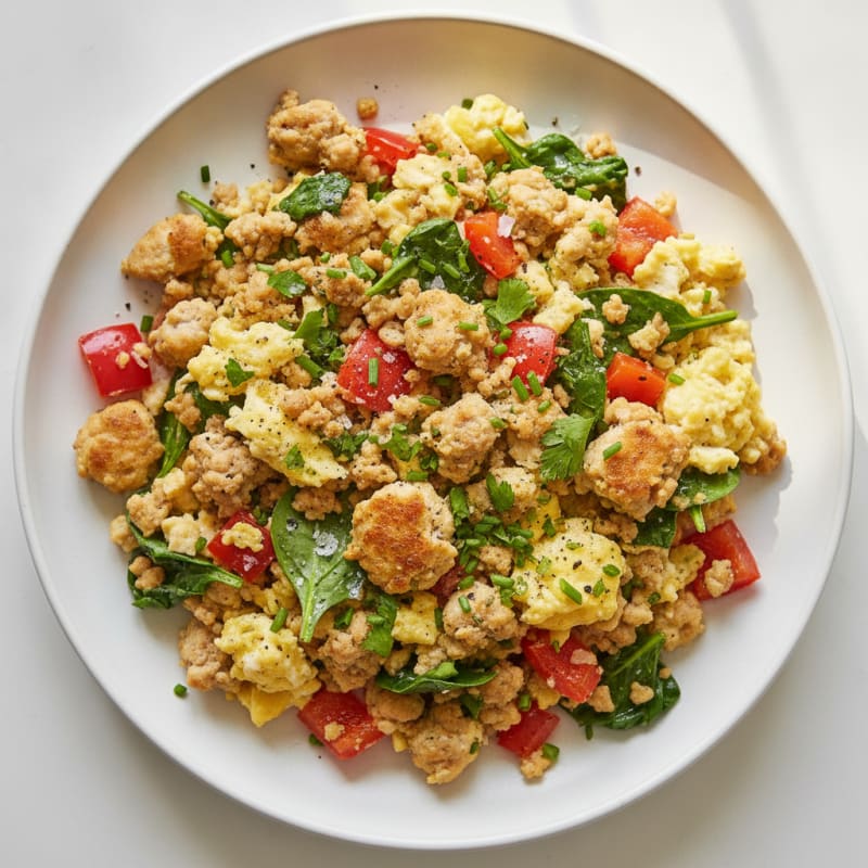 Hearty Morning Scramble with Fresh Herbs