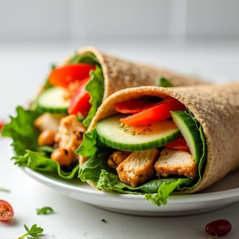 Fresh Veggie Hummus Wrap
