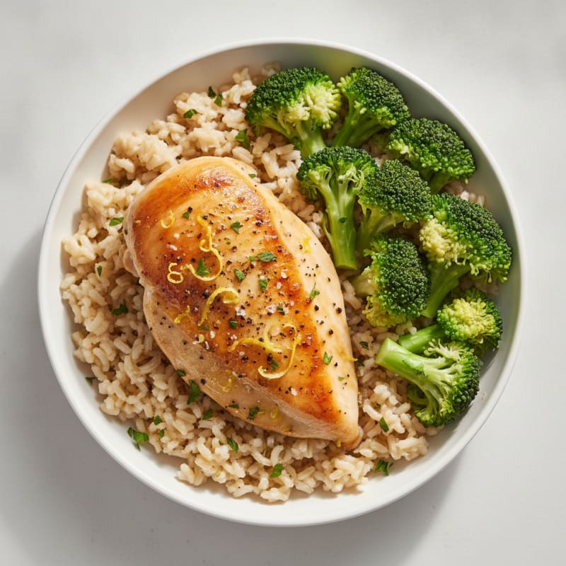 Lemon Herb Roasted Chicken with Rice