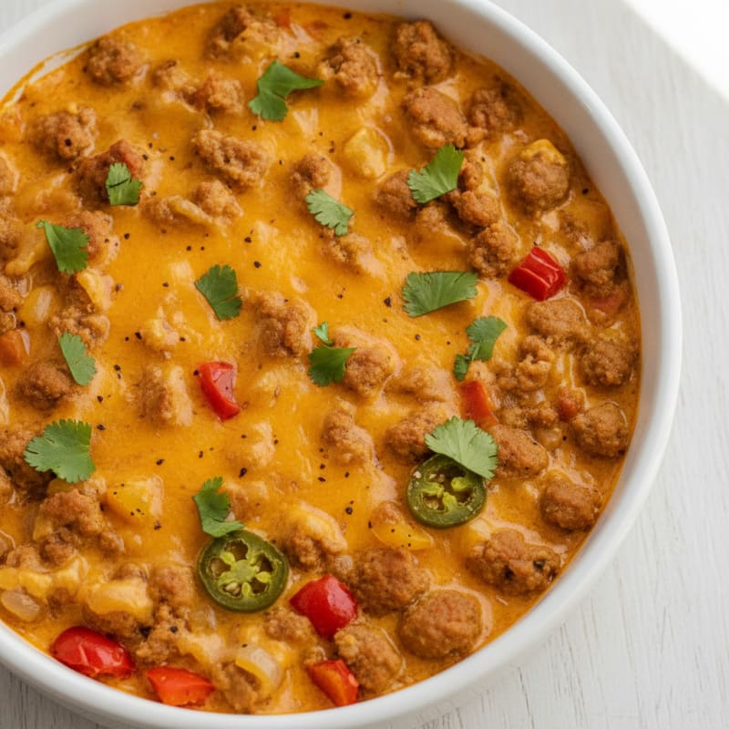 Cheesy Chorizo Game Day Dip