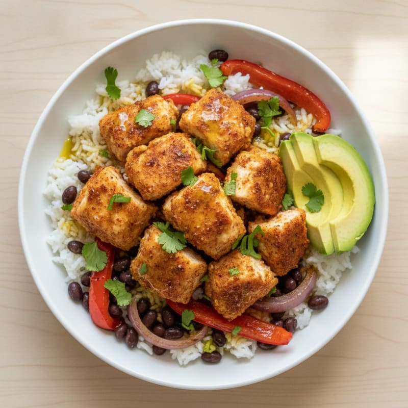 Air Fryer Chili-Lime Chicken Bowl