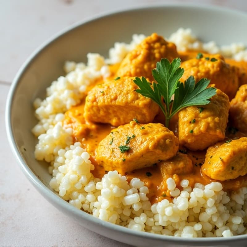 Coconut-Turmeric Chicken Curry with Cauliflower Rice