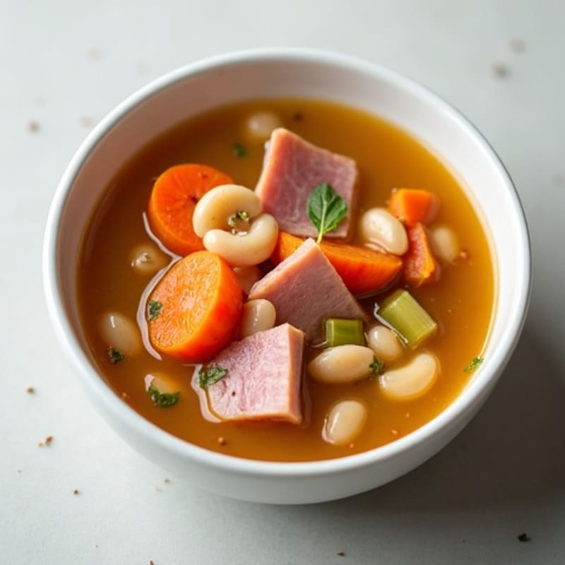 Hearty Smoked Ham and White Bean Soup