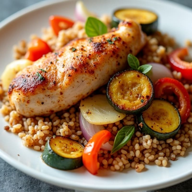 Fragrant Spiced Chicken and Rice with Tender Roasted Vegetables