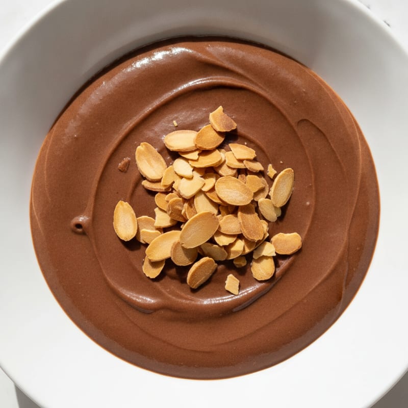 Creamy Chocolate Protein Pudding with Almonds