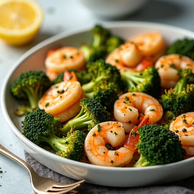 Sheet Pan Lemon-Garlic Shrimp with Crispy Broccoli