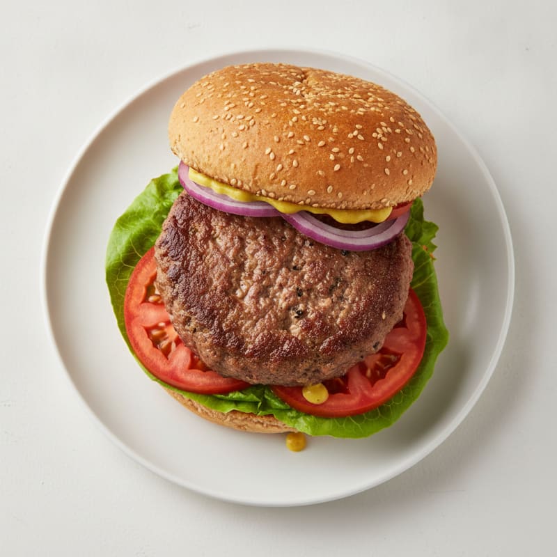 Classic Beef Burger with Toasted Buns