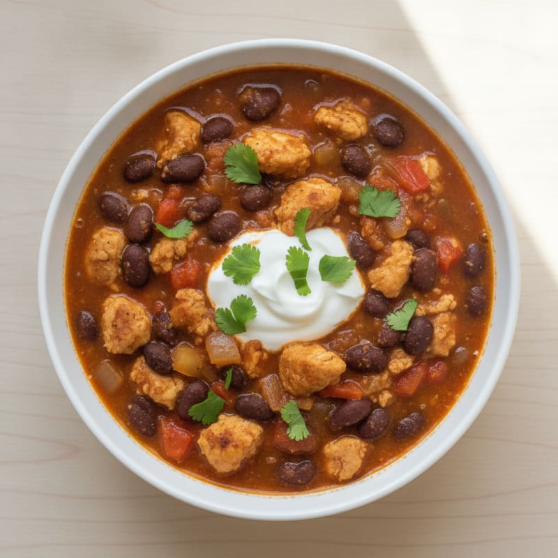 Ground Chicken and Black Bean Chili