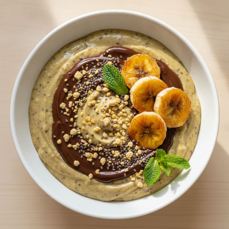 Protein-Packed Chocolate Banana Pudding with Chia and Pea Protein