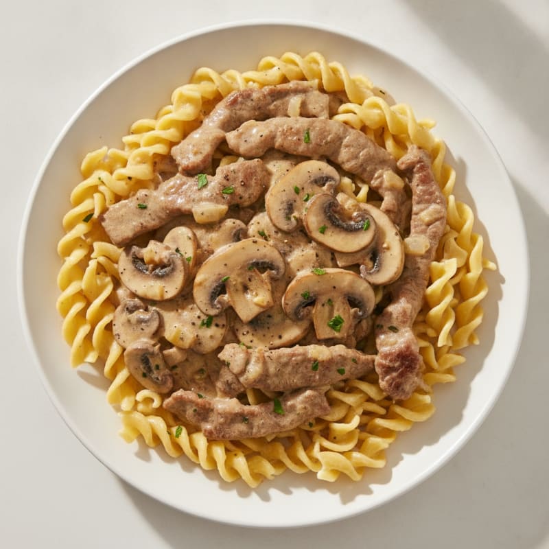 Beef Stroganoff with Egg Noodles