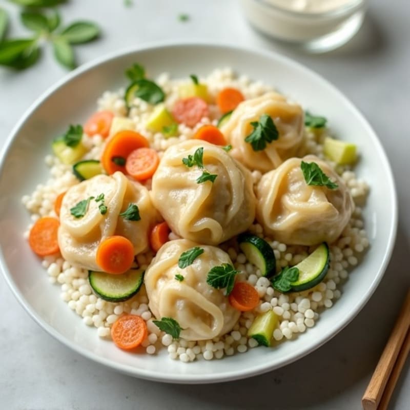 Healthy Creamy Chicken and Vegetable Dumplings