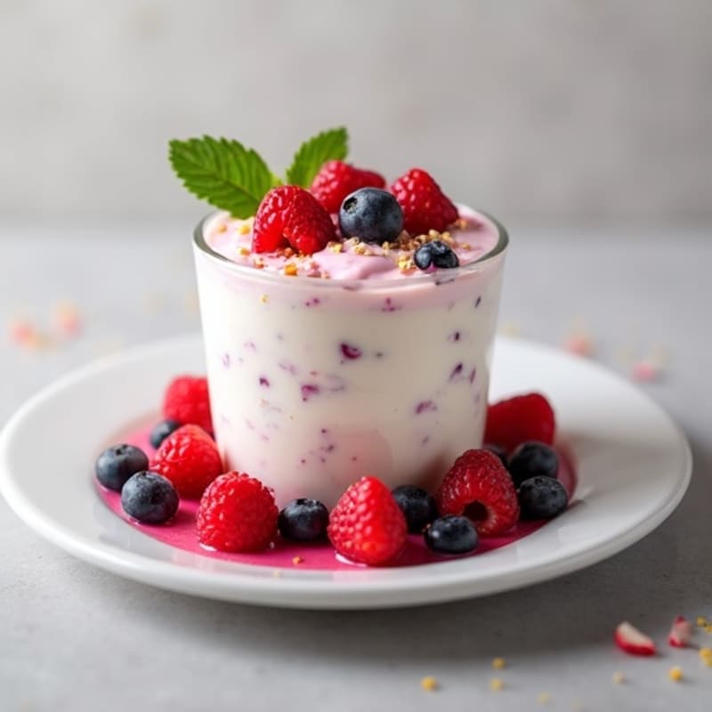 Creamy Cottage Cheese Protein Mousse with Berries