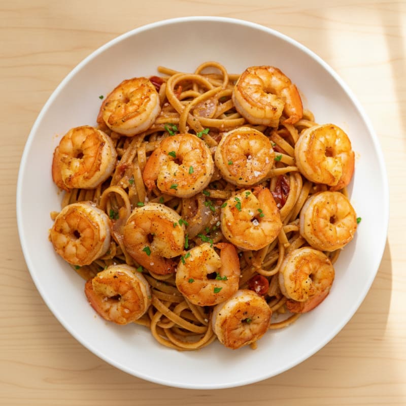 Spicy Calabrian Chili Shrimp Linguine
