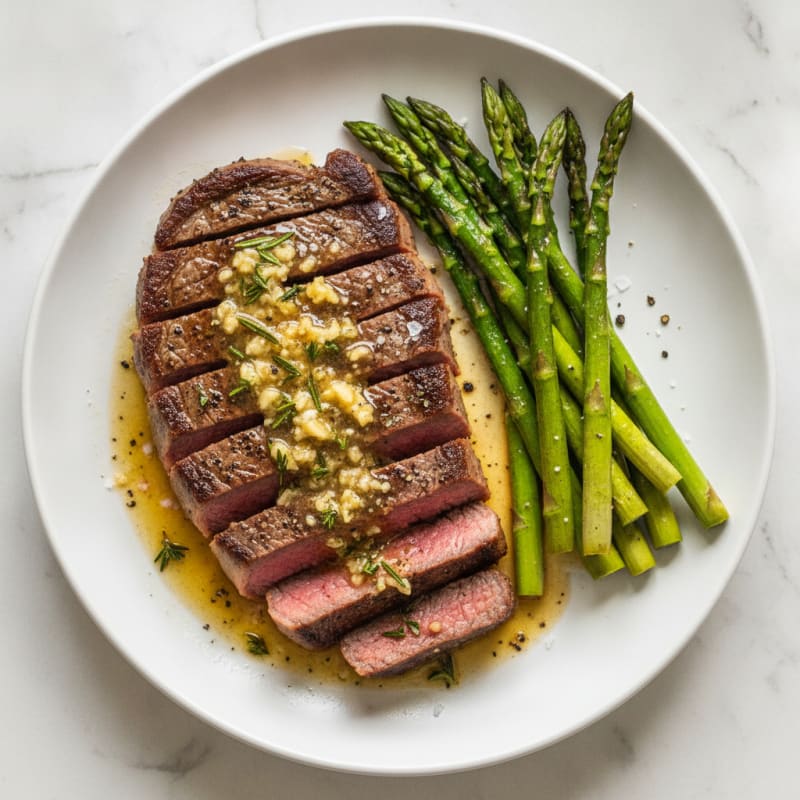 Pan-Seared Steak with Garlic Herb Butter