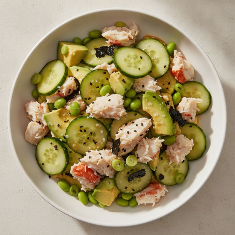 Cucumber Crab and Avocado Salad