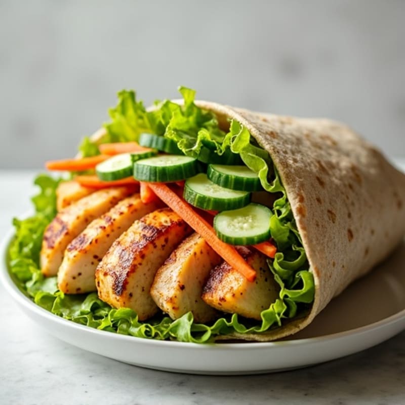 Herb Grilled Chicken Wrap with Crunchy Vegetables