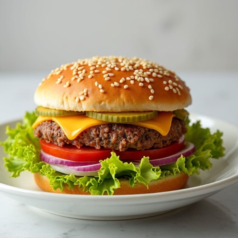 Lean Ground Beef Big Mac Style Salad