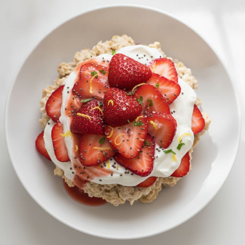Strawberry Shortcake Overnight Oats