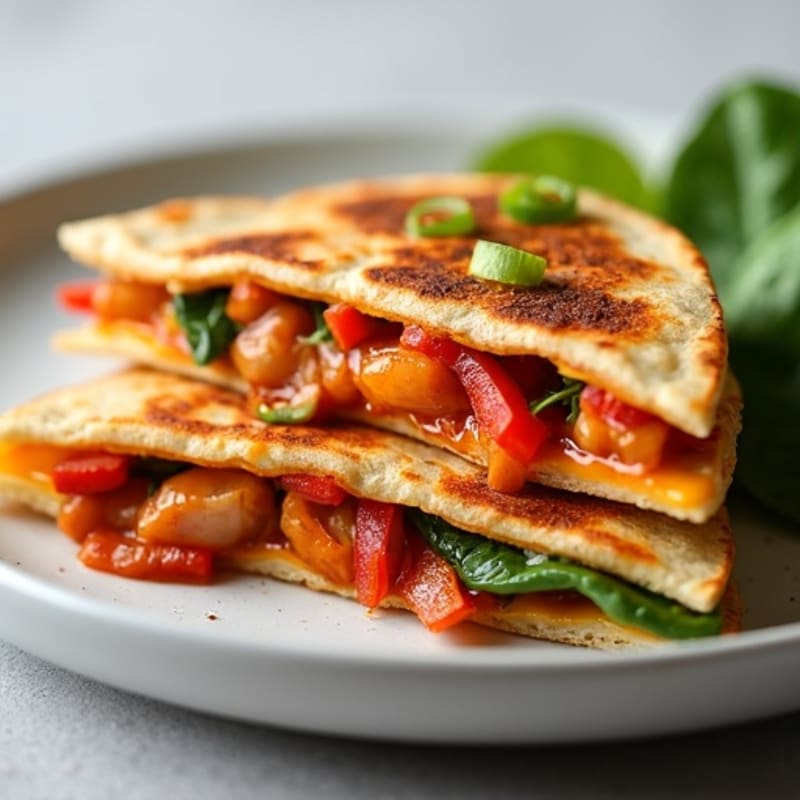 Healthy BBQ Chicken Crispy Quesadilla
