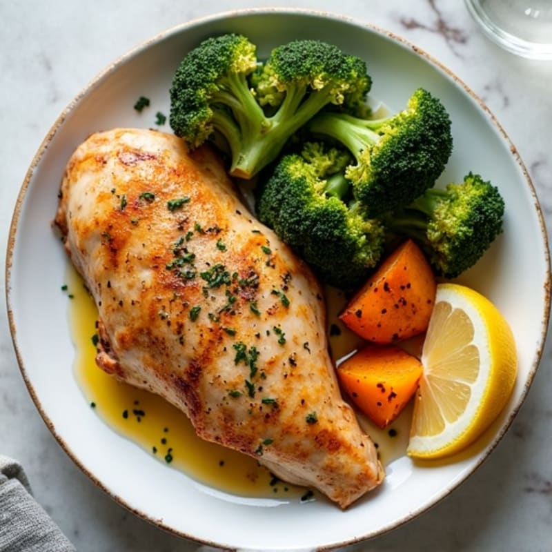 Sheet Pan Roasted Chicken and Crispy Broccoli