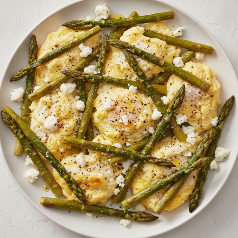 Baked Eggs with Roasted Asparagus