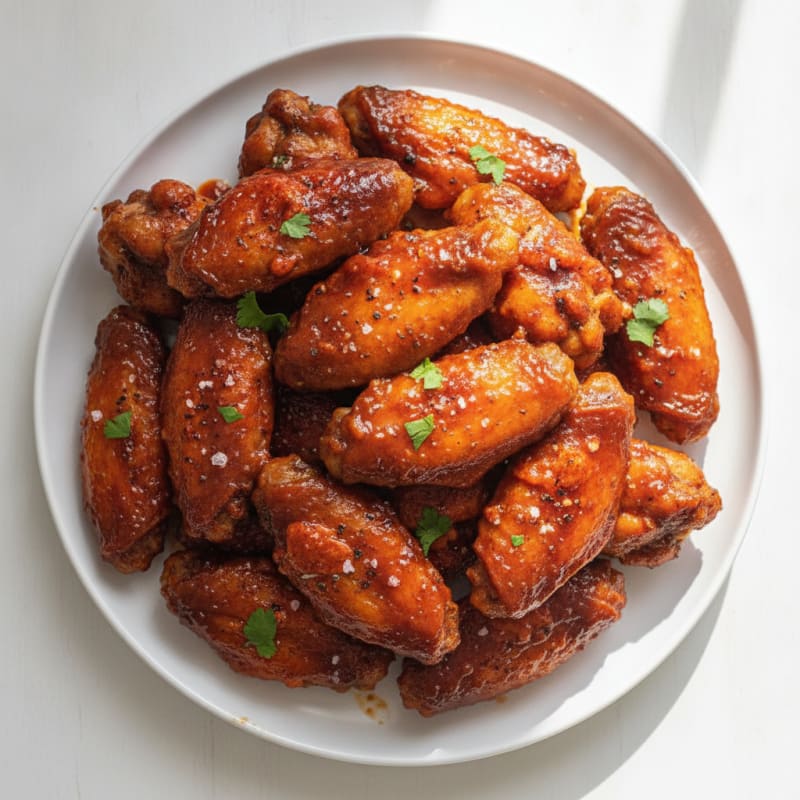 Spicy BBQ Glazed Chicken Wings