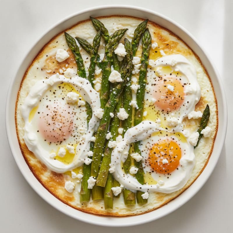 Baked Eggs with Roasted Asparagus