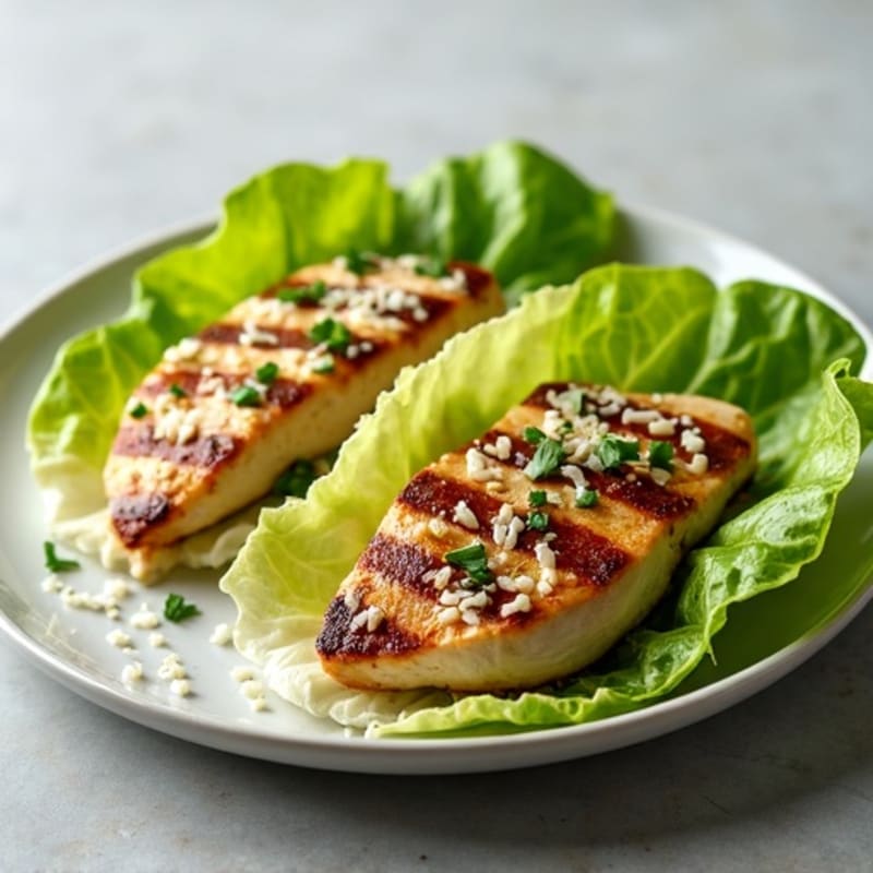 Crispy Grilled Chicken Caesar Lettuce Wrap