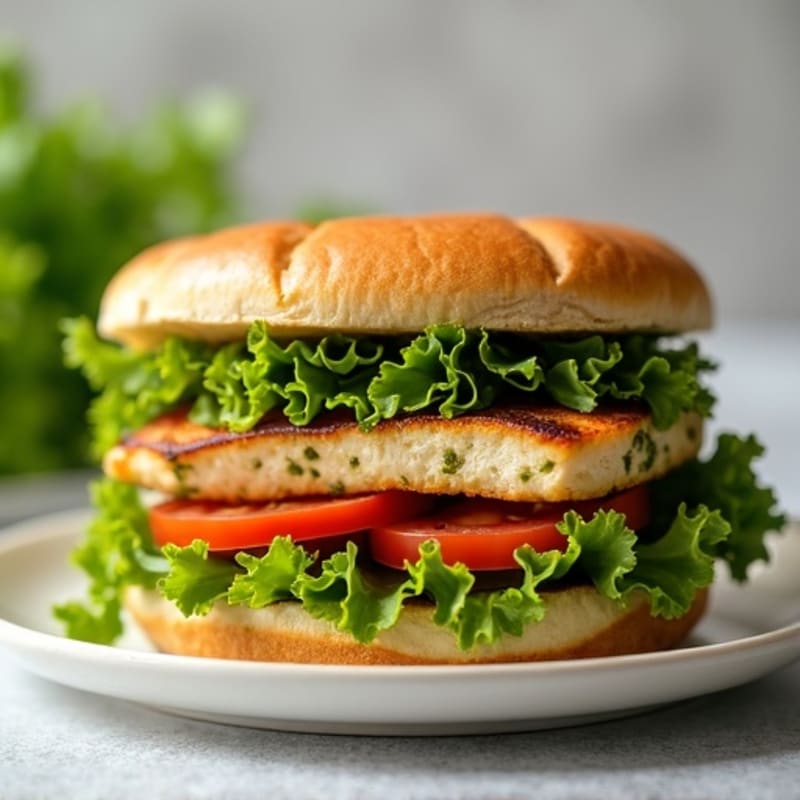 Pesto Chicken Sandwich with Fresh Greens