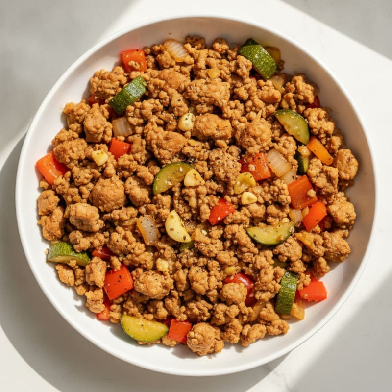 Savory Ground Turkey and Vegetable Skillet