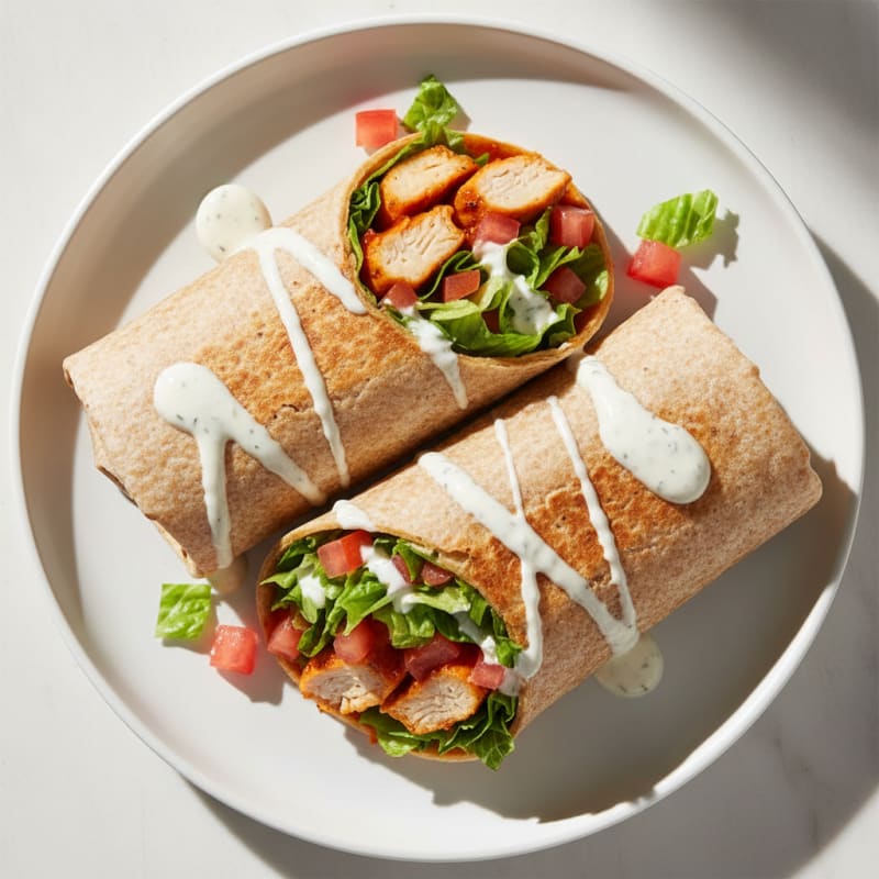 Crispy Buffalo Ranch Chicken Wraps