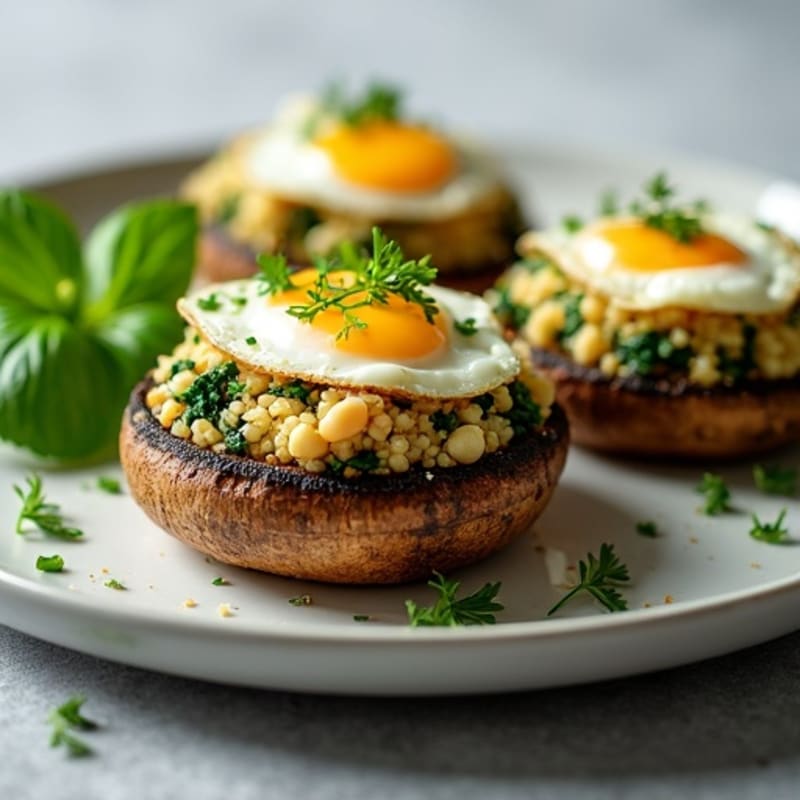 Healthy Herb-Stuffed Portobello Mushrooms