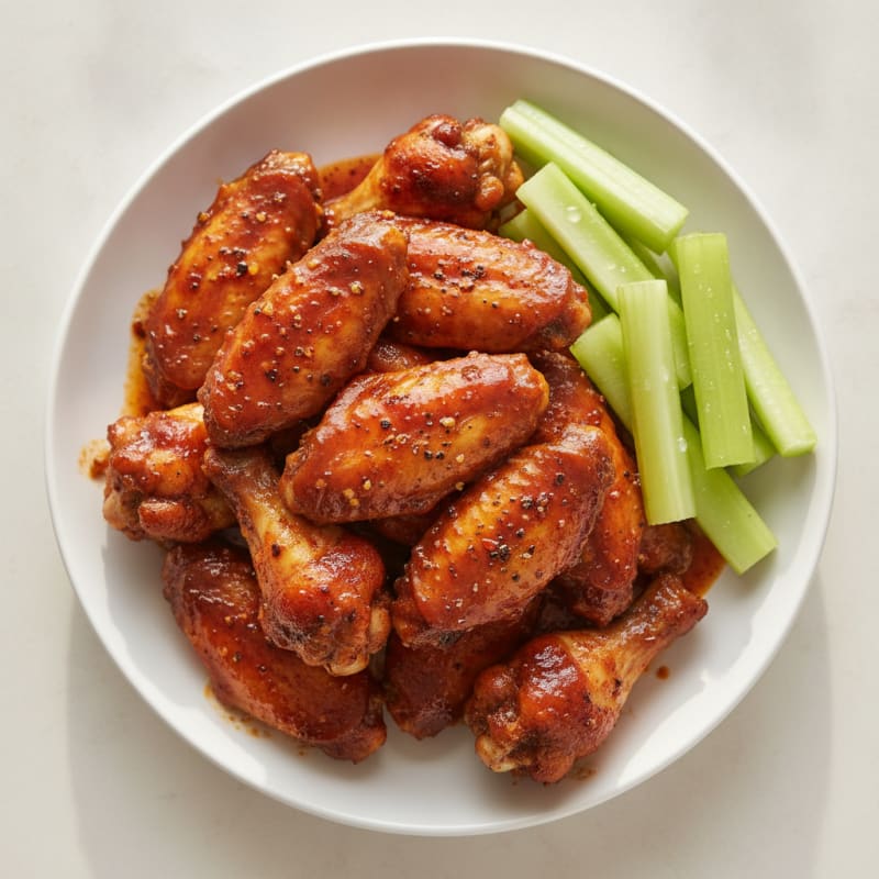 Spicy BBQ Glazed Chicken Wings