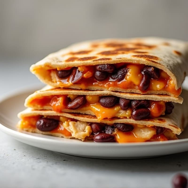 Smoky BBQ Chicken and Black Bean Quesadilla