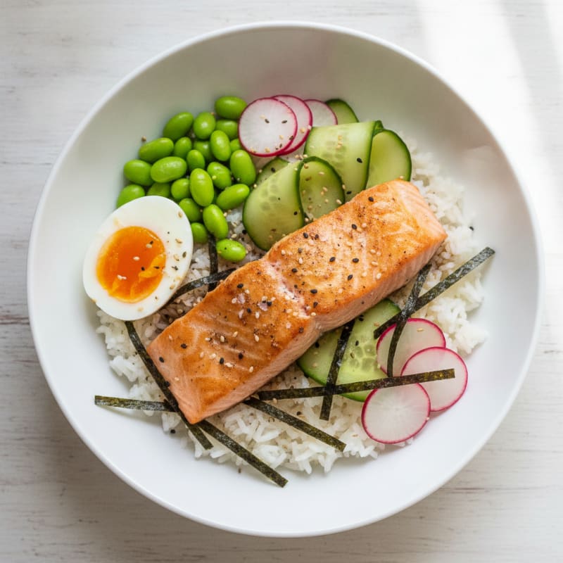 Sushi-Style Salmon & Rice Bowl