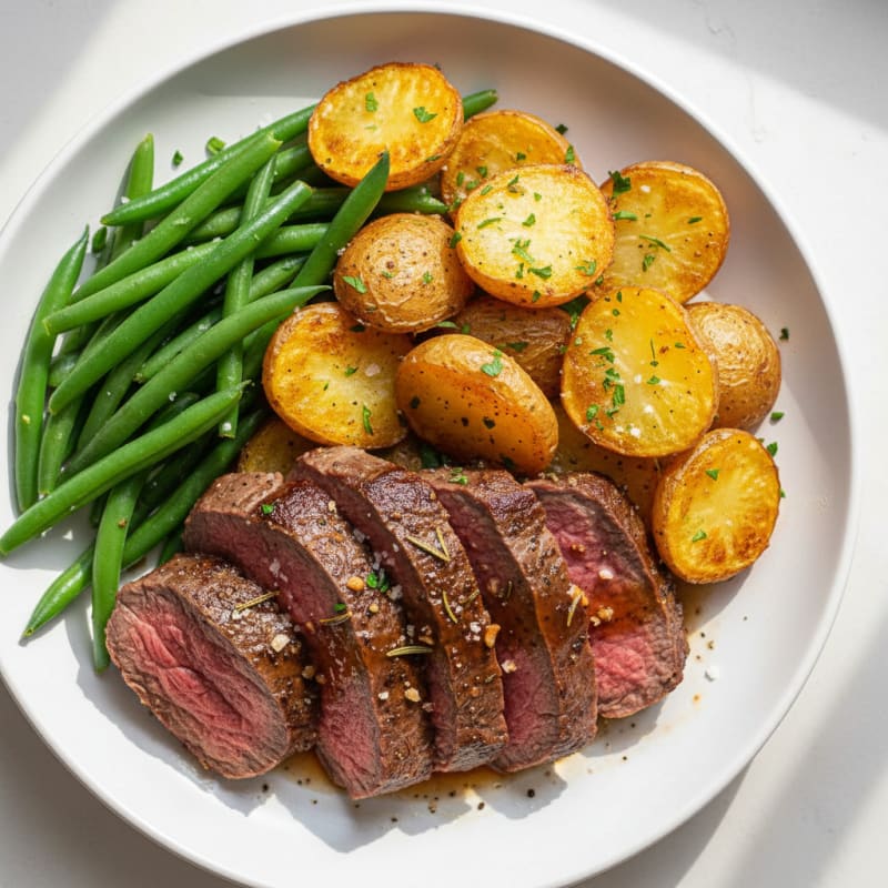 Tender Herb-Roasted Beef with Crispy Potatoes
