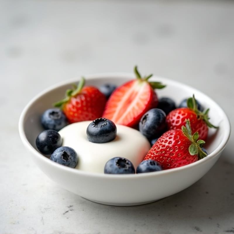 Creamy Vanilla Protein Yogurt with Fresh Berries