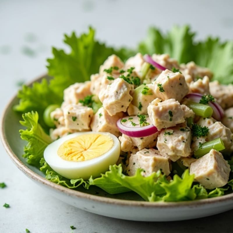 Creamy Tuna Salad with Crisp Celery and Fresh Herbs