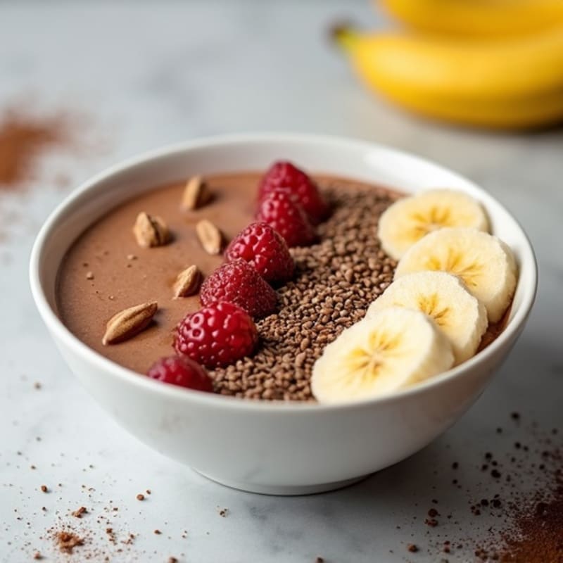 Protein-Packed Creamy Chocolate Banana Smoothie Bowl