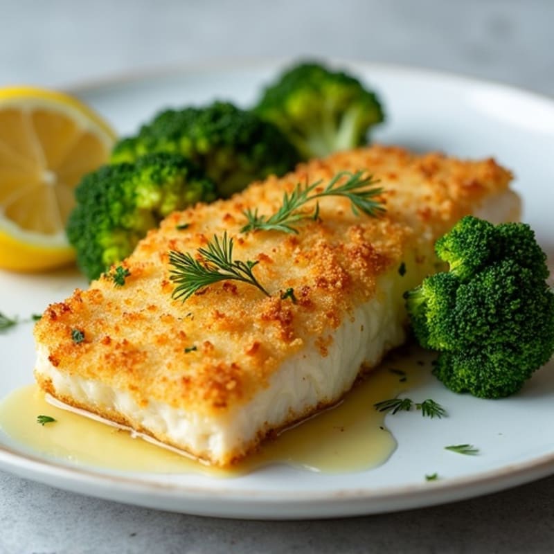 Crispy Baked Cod with Lemon-Herb Roasted Broccoli