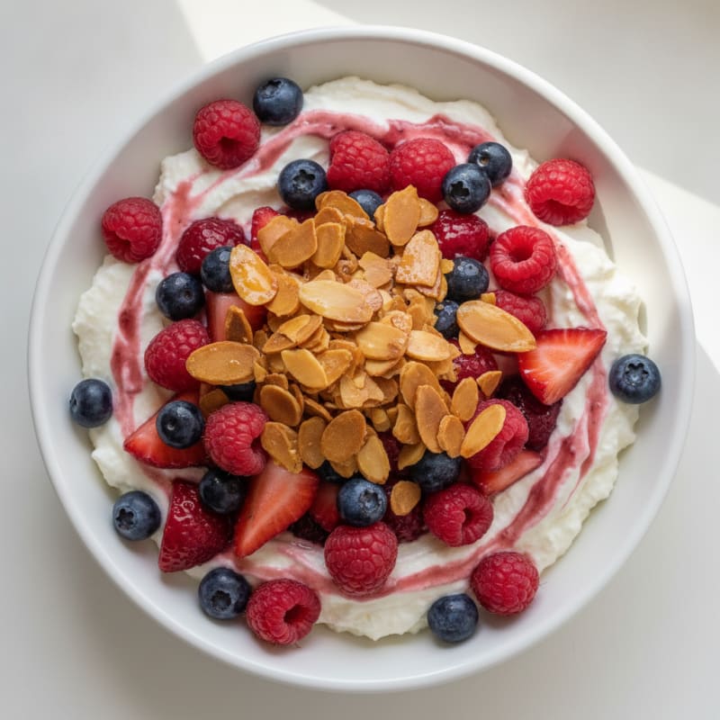 Creamy Greek Yogurt Protein Parfait with Mixed Berries