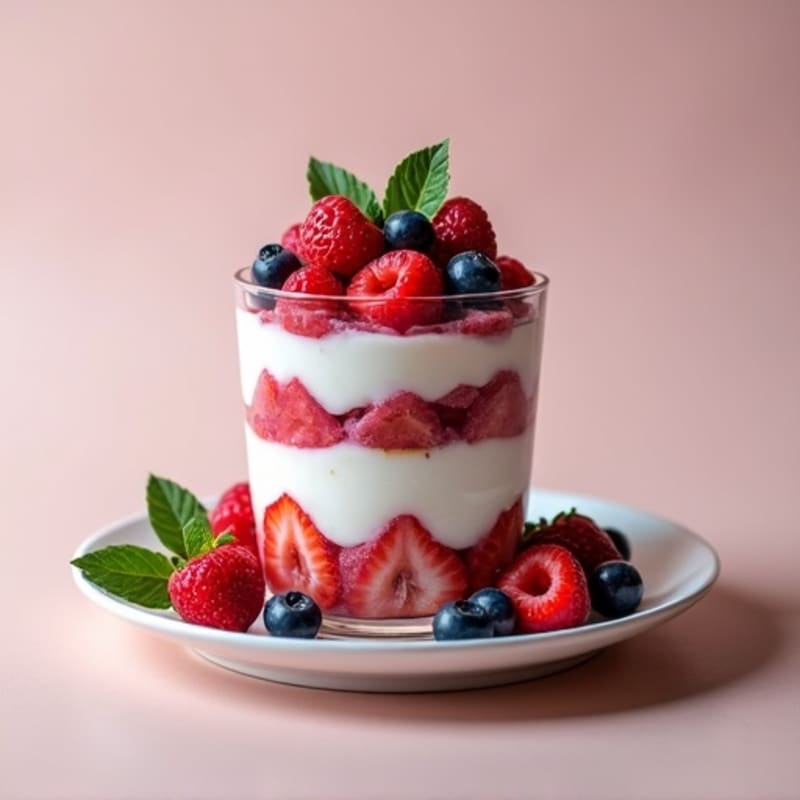 Greek Yogurt Protein Parfait with Mixed Berries