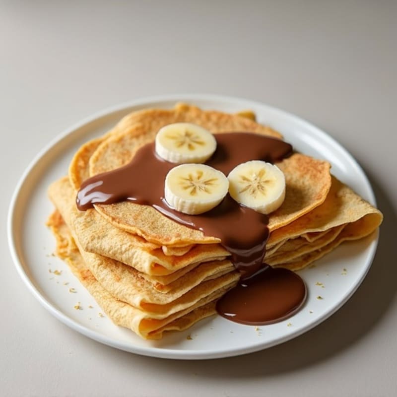 Protein-Packed Banana Crepes with Creamy Chocolate Hazelnut Spread