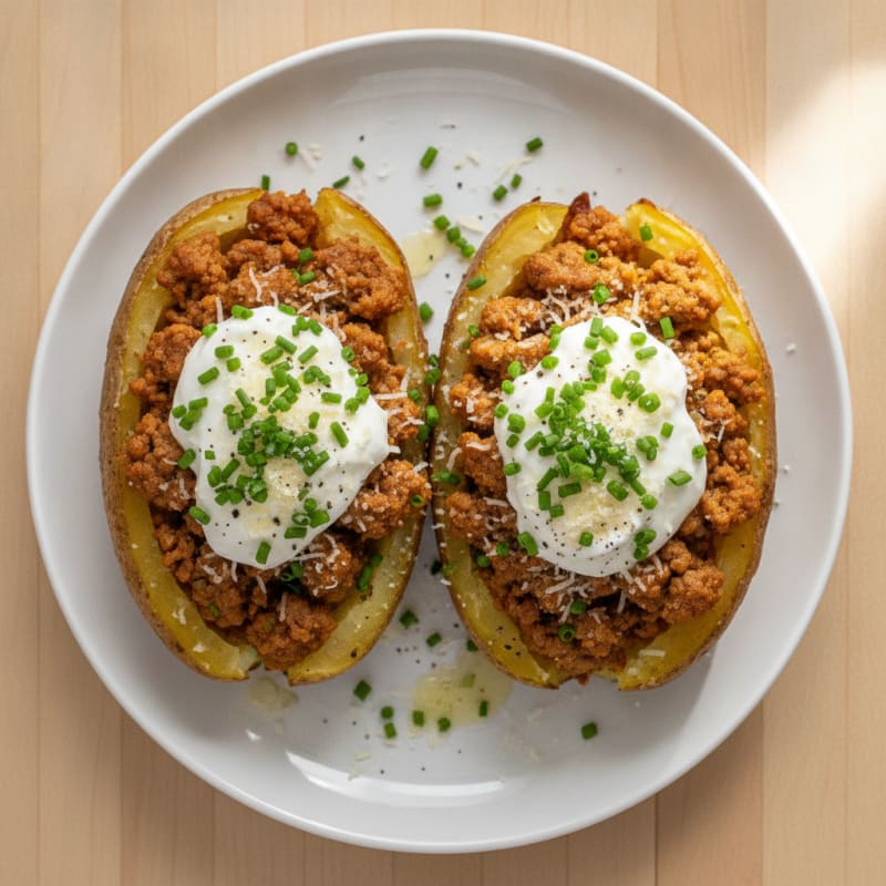 Loaded Baked Potatoes with Chives