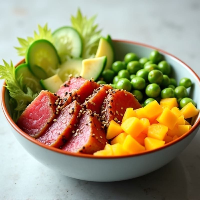 Fresh Ahi Tuna Poke Bowl with Mango