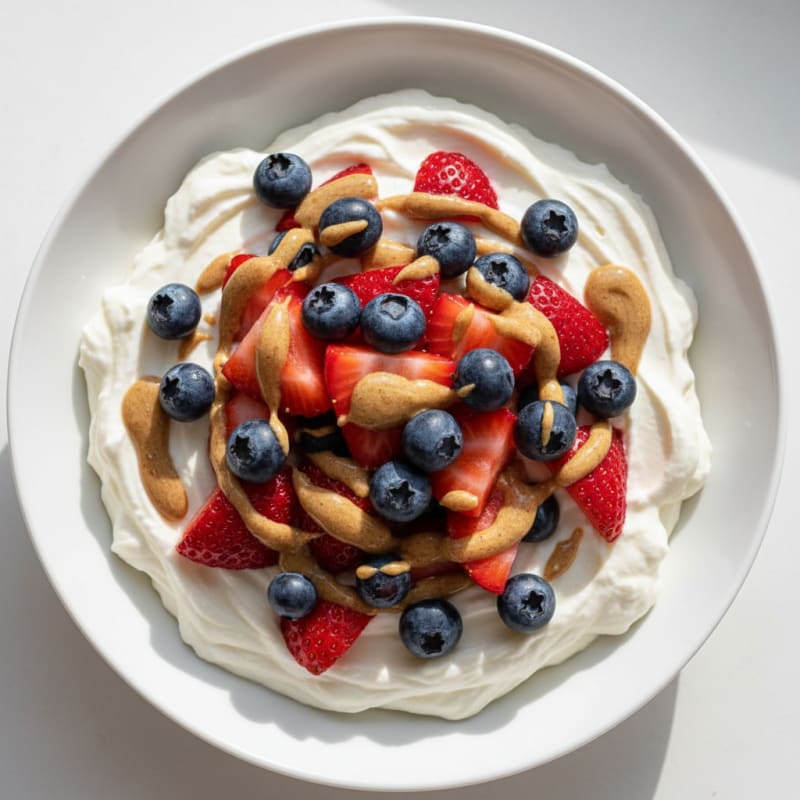 Silky Greek Yogurt Protein Pudding with Berries