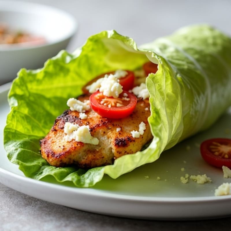 Crispy Grilled Chicken Caesar Lettuce Wrap