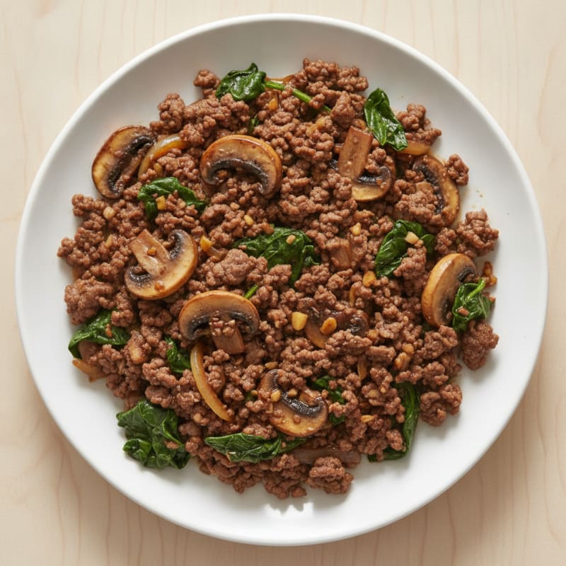 Savory Ground Beef and Mushroom Skillet